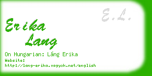 erika lang business card