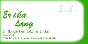 erika lang business card